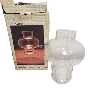 Vintage Dansk Blown Glass Hurricane Lamp Box